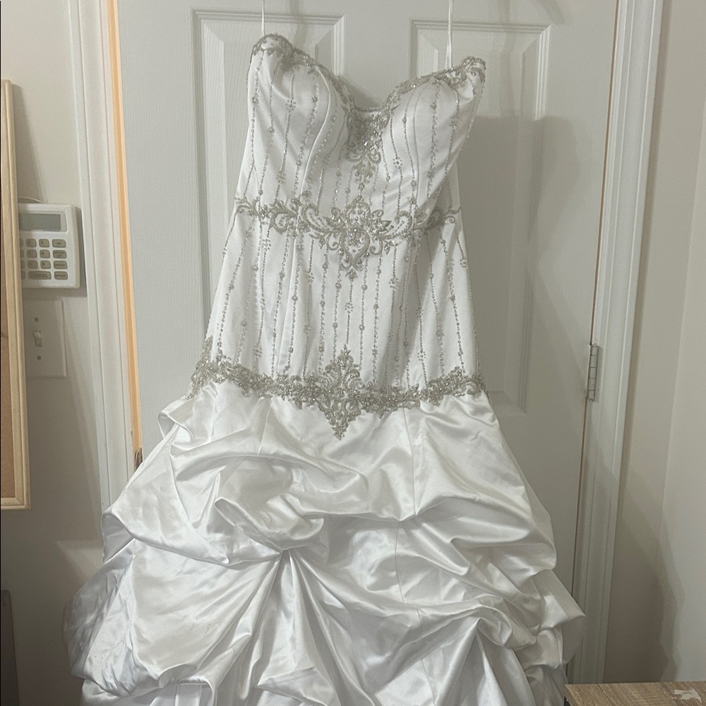 Alfred Angelo White Gown with Silver Details